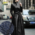 Women's waist leather down jacket - IVOIRART.COM