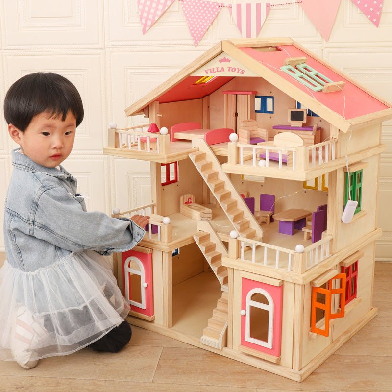 Wooden Children's Replica House Toy - IVOIRART.COM