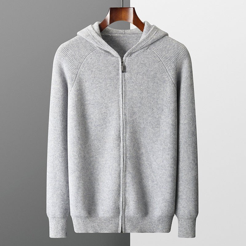Wool Hooded Age-reducing Cashmere Loose Casual Sweater - IVOIRART.COM