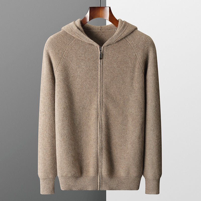 Wool Hooded Age-reducing Cashmere Loose Casual Sweater - IVOIRART.COM