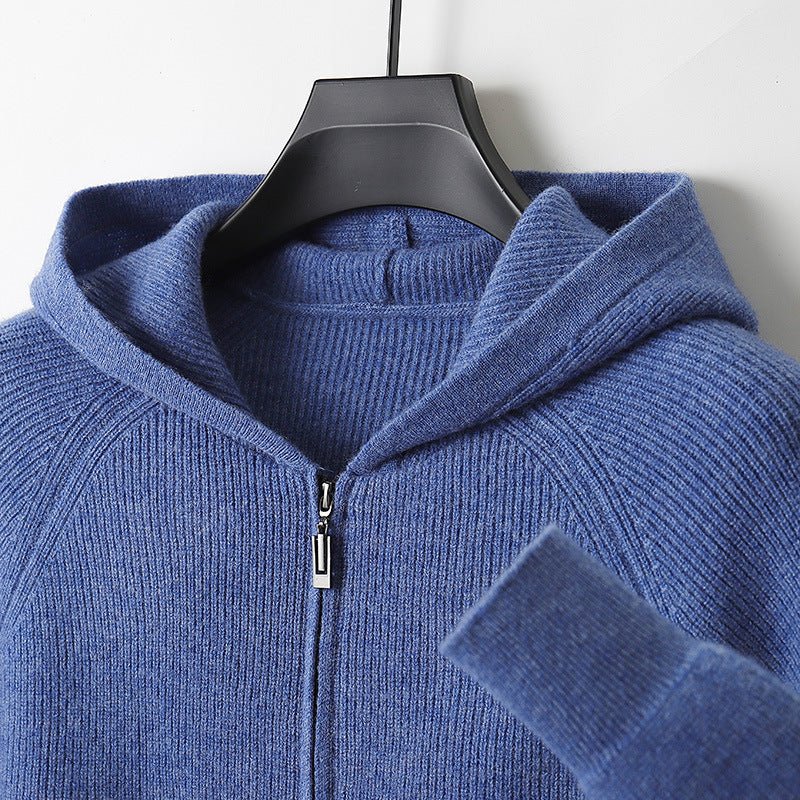 Wool Hooded Age-reducing Cashmere Loose Casual Sweater - IVOIRART.COM