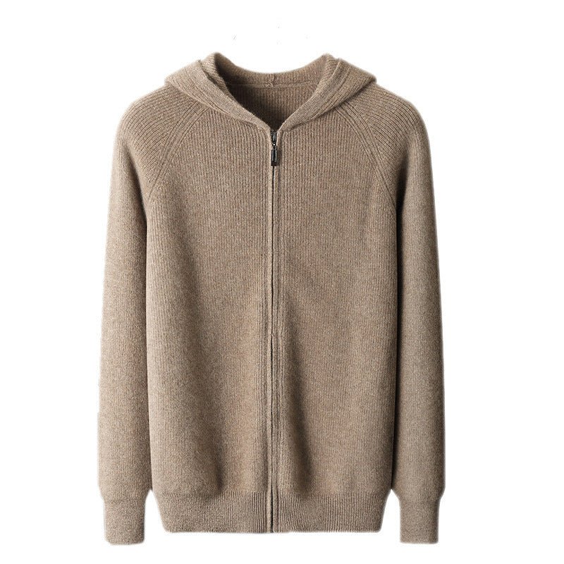 Wool Hooded Age-reducing Cashmere Loose Casual Sweater - IVOIRART.COM