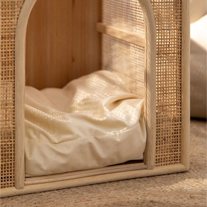 Woven Rattan Cat Bed And Cat House For Summer Ventilation Pet Nest - IVOIRART.COM