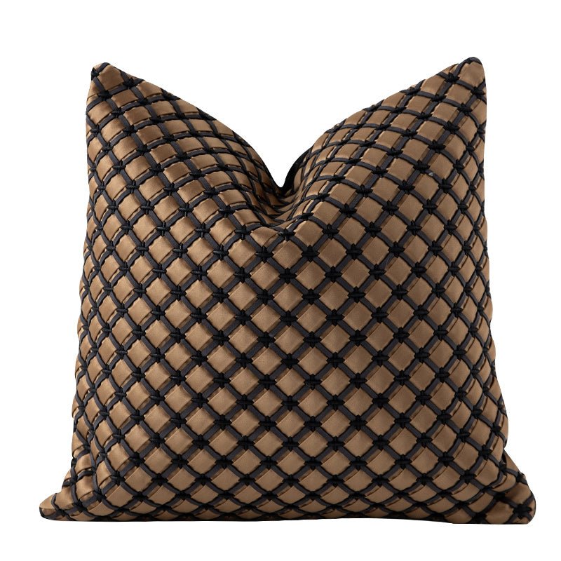 Woven Throw Pillows In Sofa Living Room - IVOIRART.COM