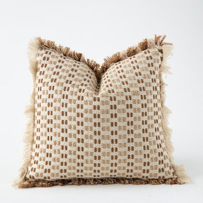 Woven Throw Pillows In Sofa Living Room - IVOIRART.COM