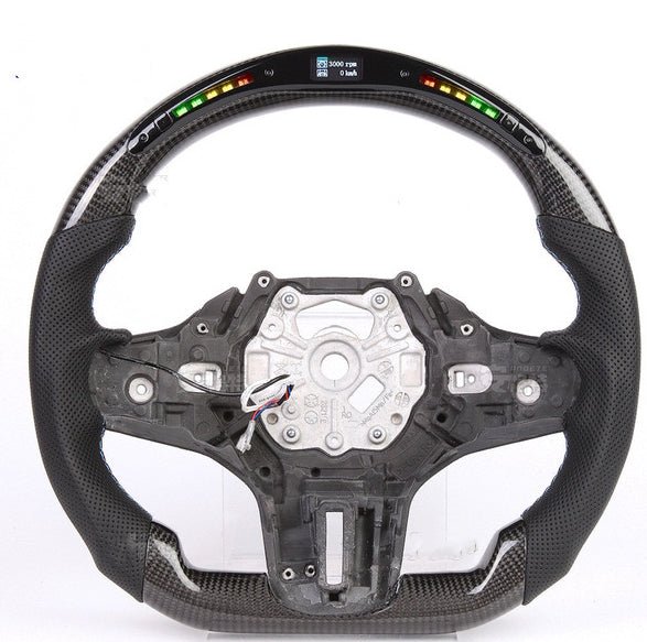 X3x5 Carbon Fiber Intelligent Multifunctional LED Car Sports Steering Wheel - IVOIRART.COM