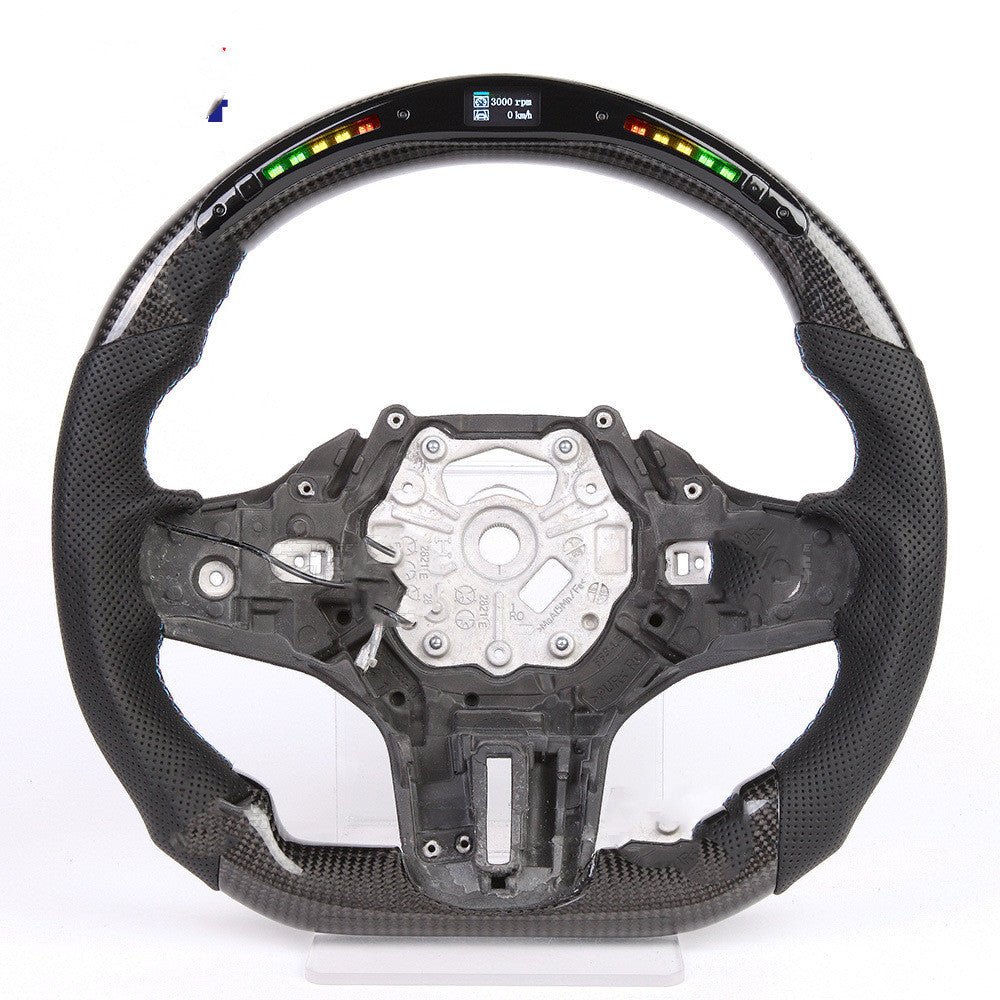 X3x5 Carbon Fiber Intelligent Multifunctional LED Car Sports Steering Wheel - IVOIRART.COM