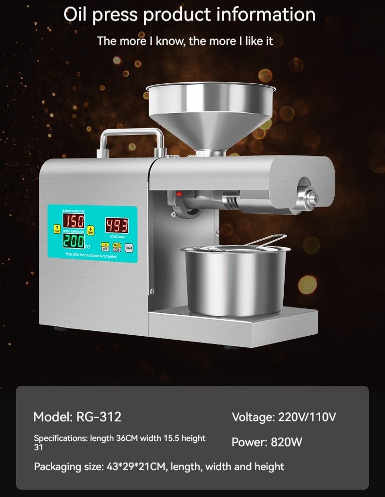 Xiangwei RG-311 & Rg-312 Household Oil Press - IVOIRART.COM