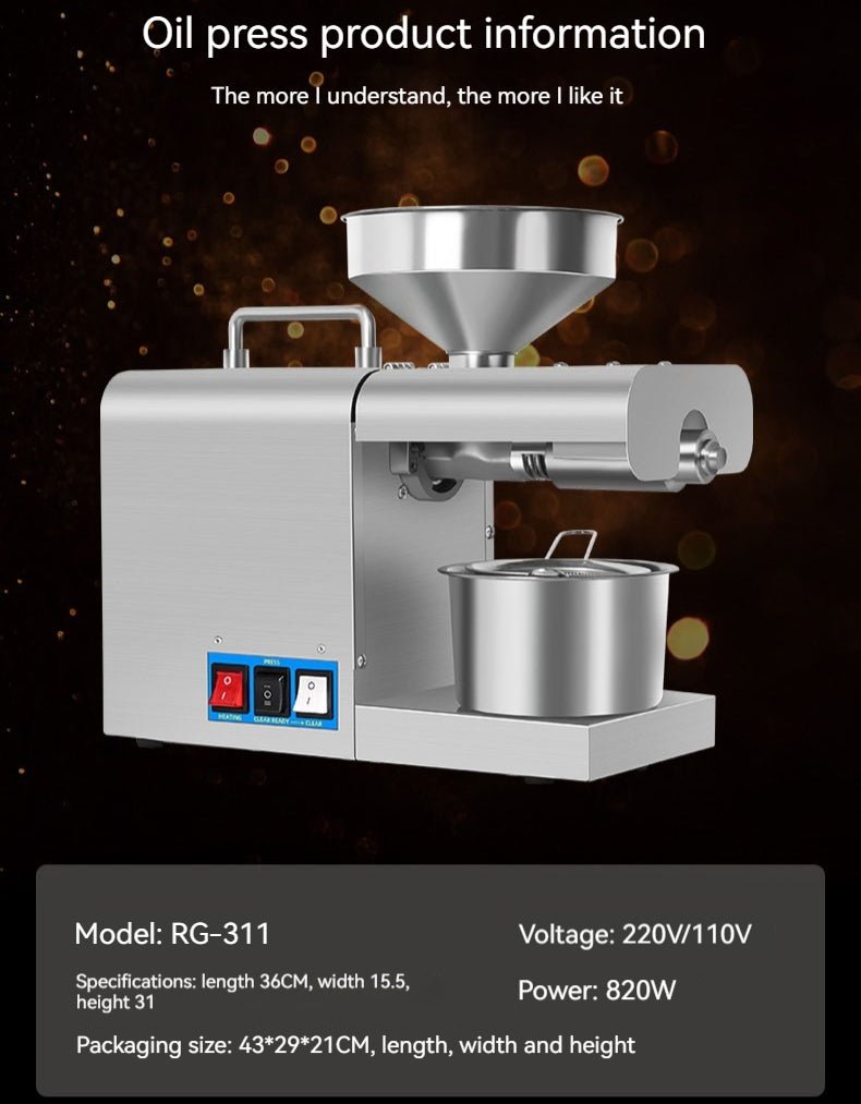 Xiangwei RG-311 & Rg-312 Household Oil Press - IVOIRART.COM