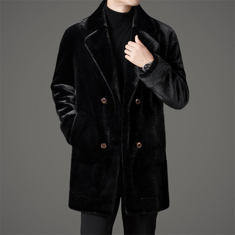 Xuelan Mink Fur Warm Coat On Both Sides - IVOIRART.COM
