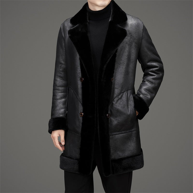 Xuelan Mink Fur Warm Coat On Both Sides - IVOIRART.COM