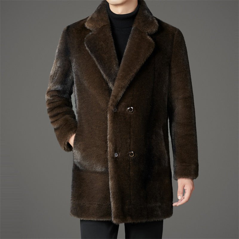 Xuelan Mink Fur Warm Coat On Both Sides - IVOIRART.COM