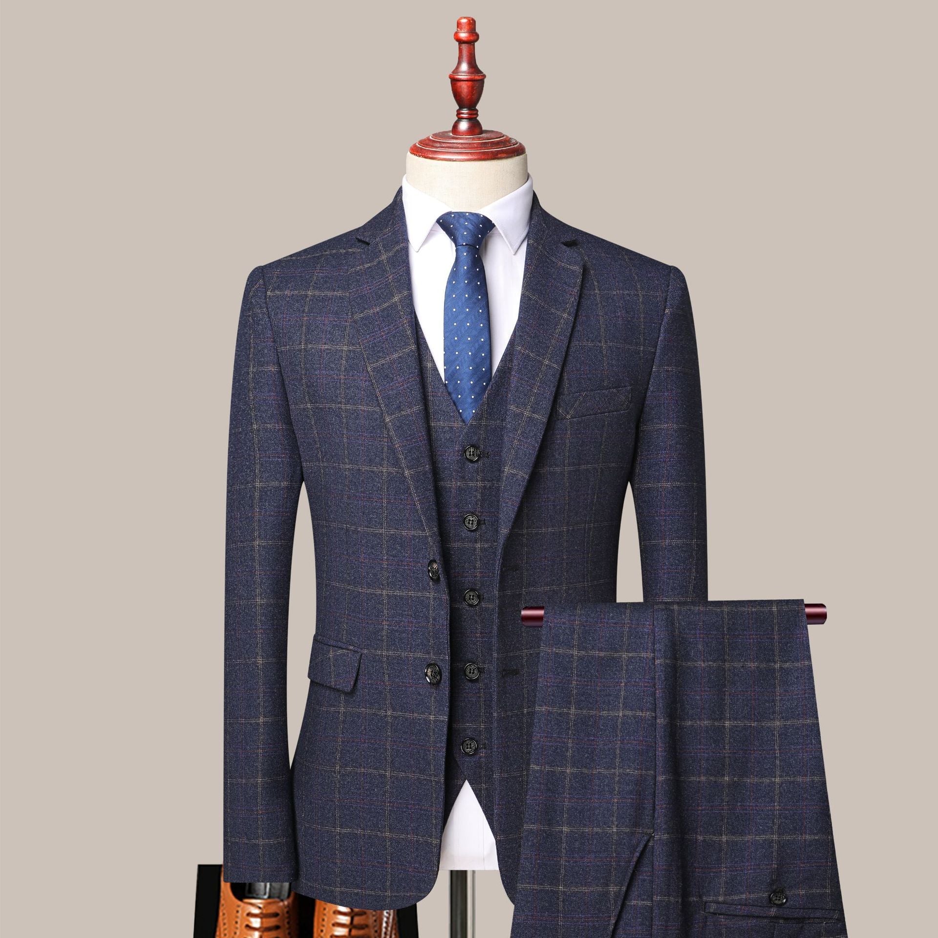 Young And Middle-aged Men's Three Piece Suit - IVOIRART.COM