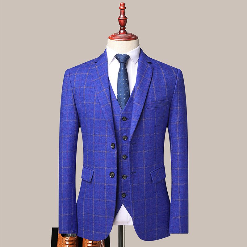 Young And Middle-aged Men's Three Piece Suit - IVOIRART.COM
