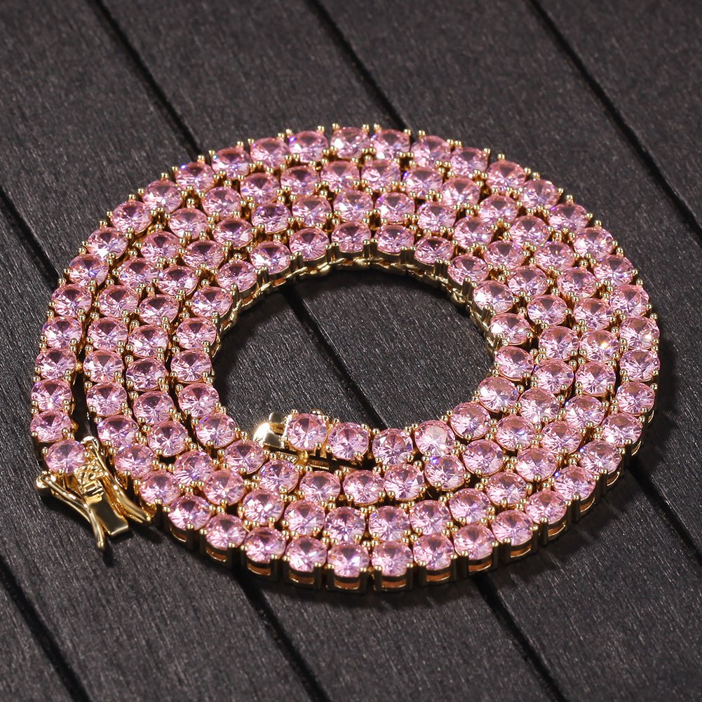 Zircon Row Necklace Versatile Tennis Chain - IVOIRART.COM