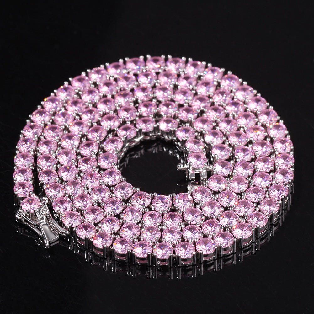 Zircon Row Necklace Versatile Tennis Chain - IVOIRART.COM
