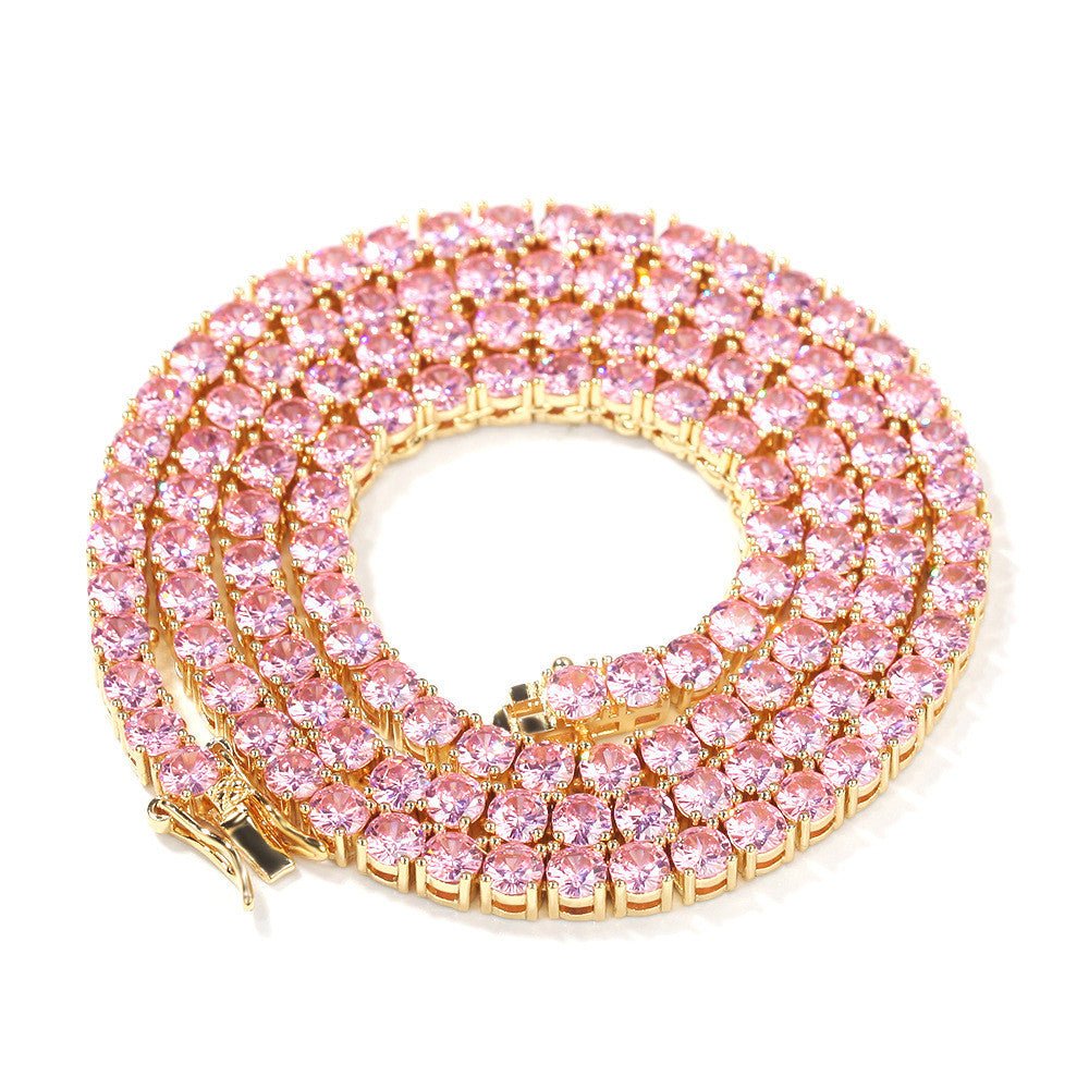 Zircon Row Necklace Versatile Tennis Chain - IVOIRART.COM