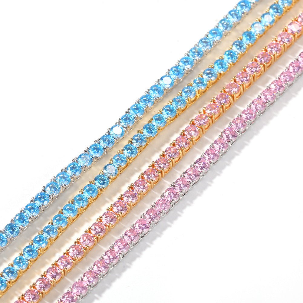 Zircon Row Necklace Versatile Tennis Chain - IVOIRART.COM
