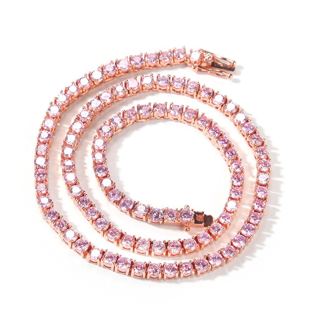 Zircon Row Necklace Versatile Tennis Chain - IVOIRART.COM