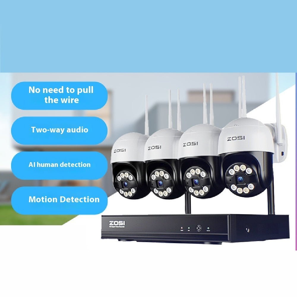 ZOSI Zhou Shi 5 Million HD POE Network Video Recorder Security Remote Outdoor Monitor Suit - IVOIRART.COM